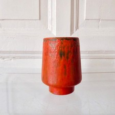 Ruscha Vulcano Keramik Becher Vase  Fat Lava Vintage