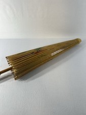 Vintage Chinese Rice Paper and Bamboo Parasol Beautiful and Unique