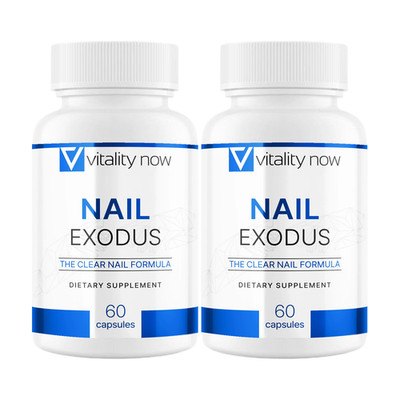 2-Pack Nail Exodus Capsules - Clear Nail Formula & Nail Health Support -120 Caps