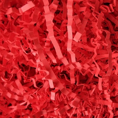 2 lb Red Crinkle Cut Paper Shred Filler for Bag  Box Basket Confetti Paper