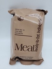 Vintage 2003 Collectible Ready To Eat Military MRE MENU NO 10 Chili and Macaroni