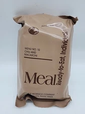 Vintage 2003 Collectible Ready To Eat Military MRE MENU NO 10 Chili and Macaroni