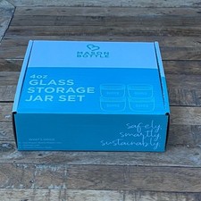 Mason Bottles 4 Oz Clear Glass Storage Jars 4 New In Box Baby Food Containers