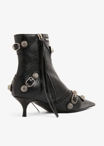 Balenciaga Damen-Stiefeletten Cagole Lammleder Schnalle Reißverschluss, Marke Größe 38 (US - Bild 4 von 8