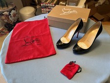 Christian Louboutin 120 Filo Patent Leather High Heel Shoes - Size 4 US, 34 EU 