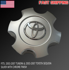 CENTER HUB CAP SILVER CHROME 56069440 For Toyota Sequoia Tundra 2003-2007.