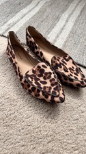 Womens Size 8 Leopard Print Flats Memory Foam Time And Tru
