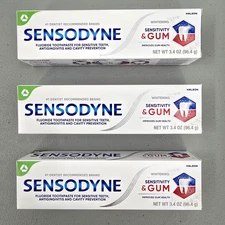 Sensodyne Whitening Sensitivity & Gum Sensitive Toothpaste 3 Pack 3.4oz EXP 1/26