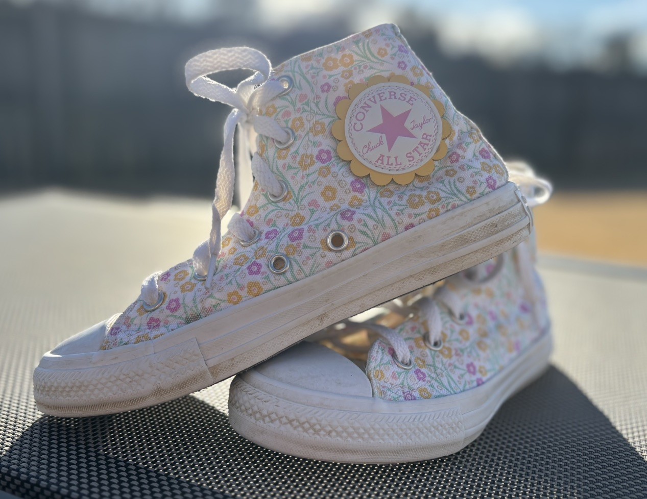 Converse Flower Print CT All Star Party Hi Shoes Sneakers Girls Kids Size 1