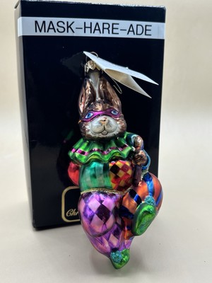 Christopher Radko Ornament Mask Hate Ade