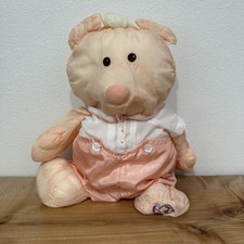 Vintage 1986 Fisher Price Puffalump Peach Bear Good Condition