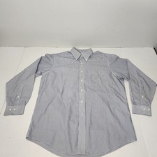 Brooks Brothers 346 Men's Blue/White Striped Non-Iron Cotton Shirt 164/5 34/35