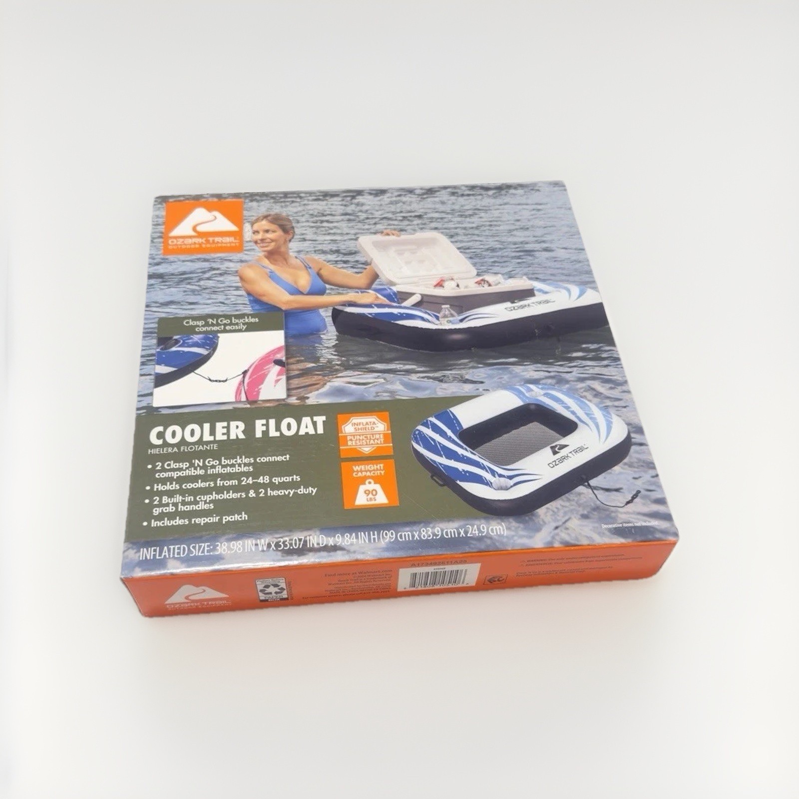 Float Blue & White Ice Chest Tube 43896e Nib