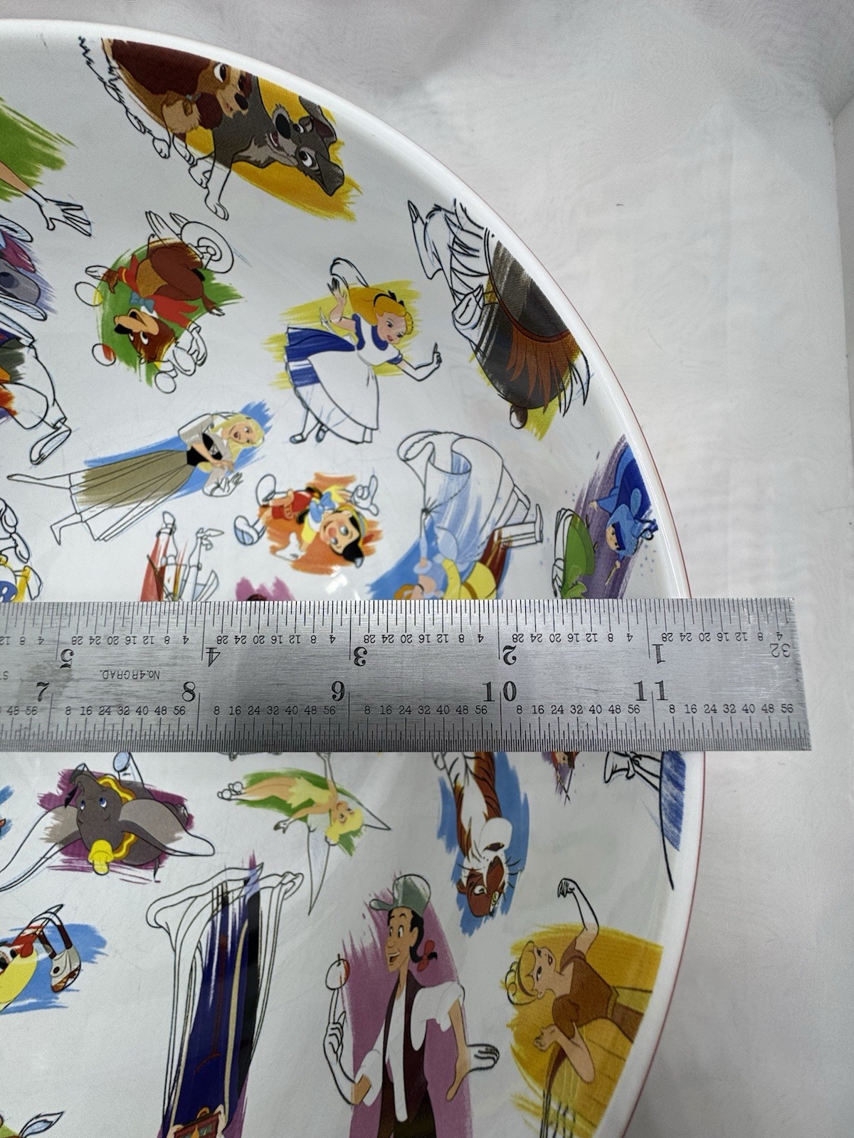 Disney Parks INK & PAINT Ceramic Serving Bowl Large 11.5" Characters Mickey