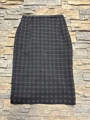 Max Mara Studio Pencil Skirt Sz 2 Floral Pattern Polyester Viscose Career Casual