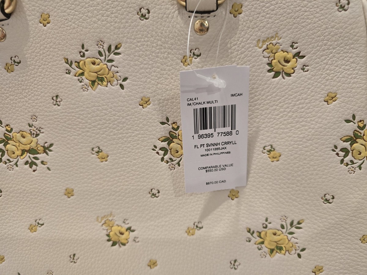 NWT Coach Savannah Carryall Bag With Floral Print CAL41