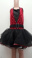 Dance Costume Large Child Red Curtain call E1866 Jazz Sequin Tutu