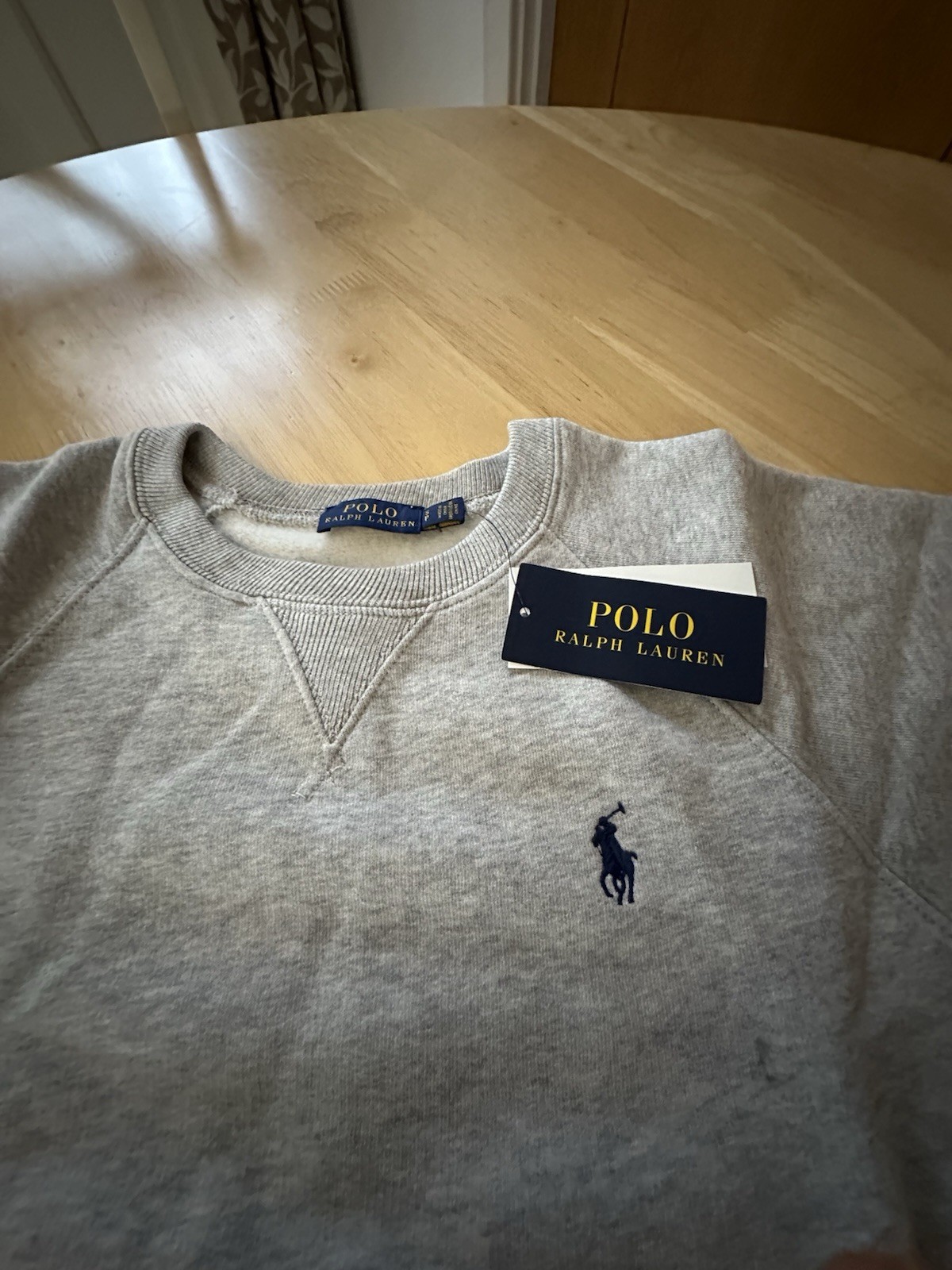 Polo Ralph Lauren Women’s Small Melange Grey Crew Neck Sweatshirt BNWT rrp £115 image 2