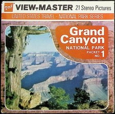 Grand Canyon National Park Set 1 3d View-Master 3 Reel Packet Full Color Images