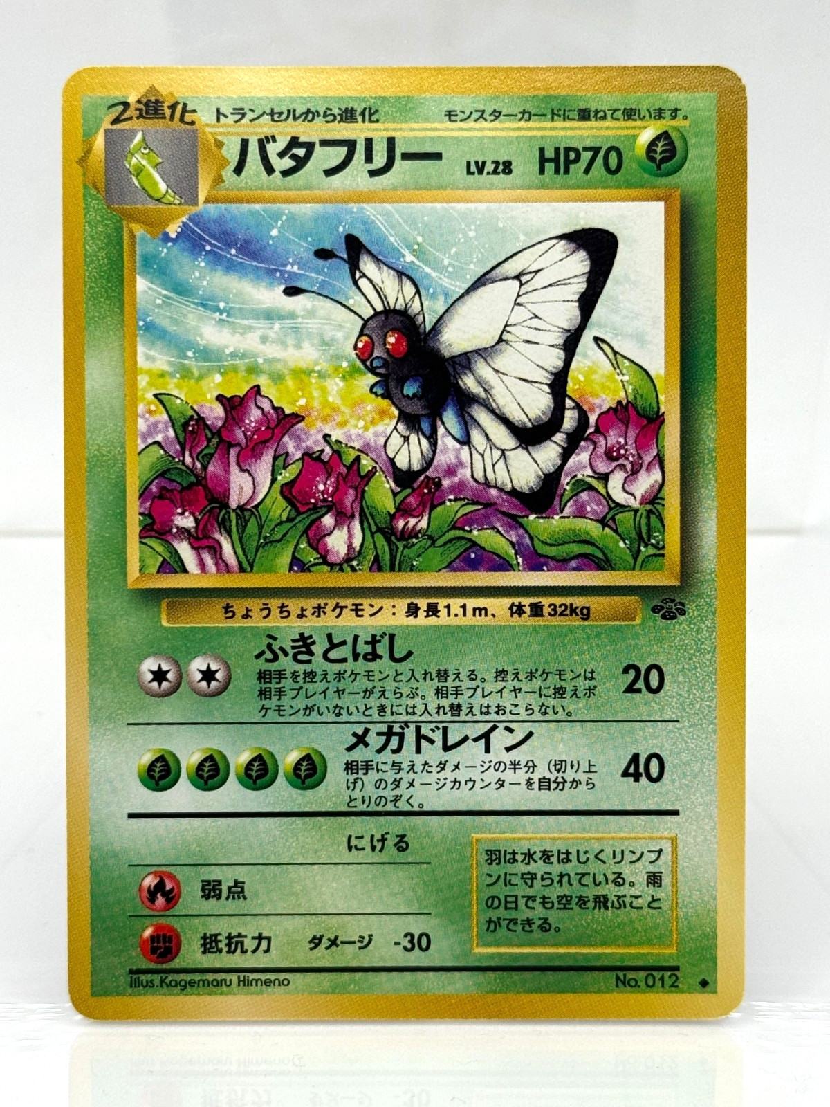 Pokemon TCG Butterfree 🦋 No. 012 Uncommon Jungle Japanese Vintage NM