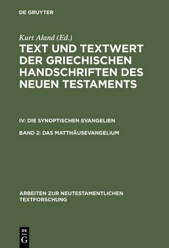 Kurt Aland Das Matthäusevangelium (Hardback)