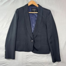 J.Crew Womens Navy Blue Shawl Collar Blazer Jacket Sz 8 Academia Preppy Career