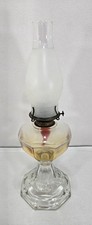 Vintage Glass and Frosted Shade Eagle Oil Lamp Made in USA
