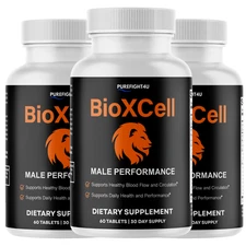 BioXCell Tablets Support Male Performance Supplement - 3 Bottles 