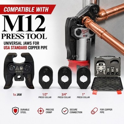 Rotatable Jaw For Milwaukee 2473 M12  Press Ring  1/2'' 3/4'' 1''