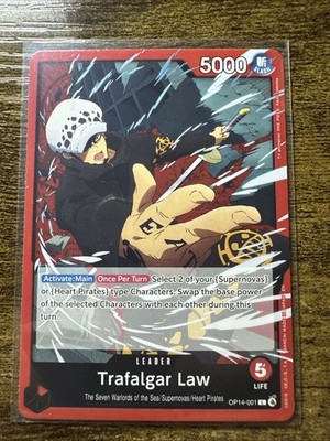 Trafalgar Law OP14-001 Leader, The Azure Sea's Seven, One Piece