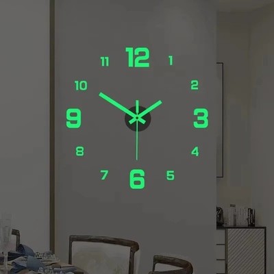 3D Luminous 2026 Trending Wall Clock Frameless Acrylic DIY Digital Clock