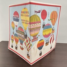 Vtg Christmas Advent Calendar Anne Kilham Designs 1979 Maine Hot Air Balloons