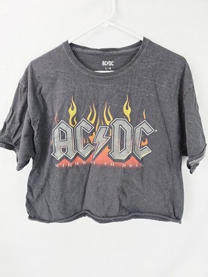 ACDC Crop-Top Shirt Highway To Hell Size Large 