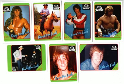 VON ERICH FAMILY SET #4 (7 CARDS) KEVIN DAVID KERRY MIKE WCCW NOVELTY WRESTLING