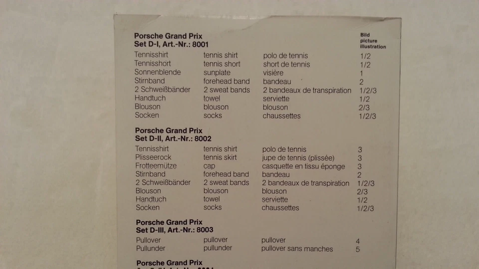 32A 180 Porsche Grand Prix Tennis Zubehör Accessories Prospekt Brochure - Bild 2 von 4