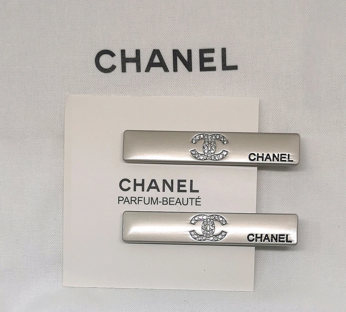CHANEL クリスタル装飾 バーヘアピン CHANEL Silver Hair Hair Clips for Women for sale | eBay