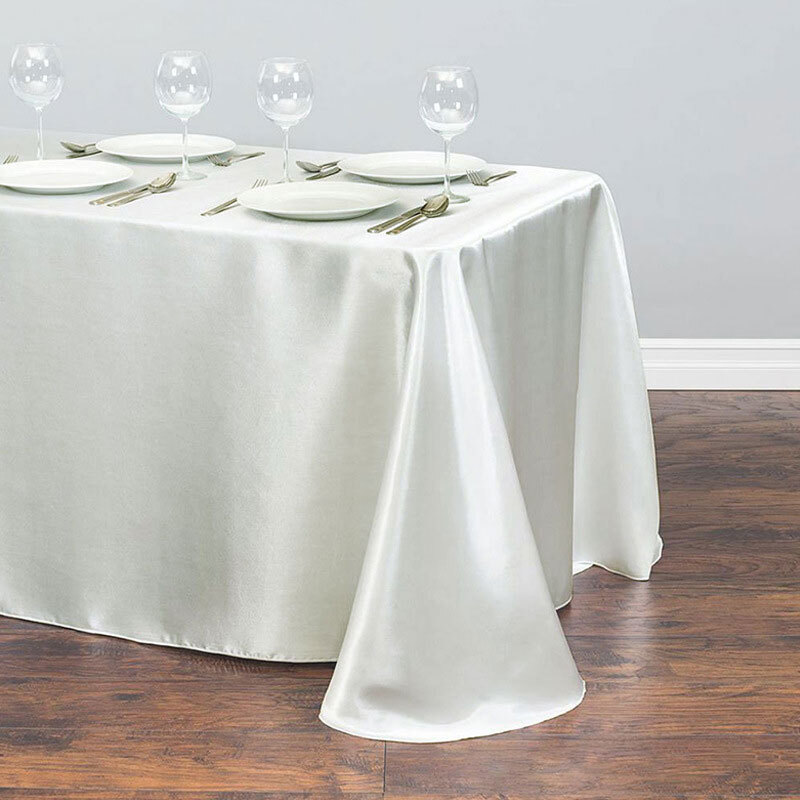 SXL Satin Tablecloth Rectangle Banquet Table Cover Cloth Wedding Party