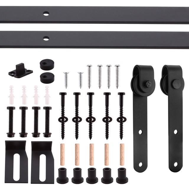 Ashland Hardware Systems Sliding Keyed Trim Door Trim Set Pewter For
