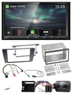 Kenwood Bluetooth USB 2DIN Steering Wheel TMC DAB Navigation For Skoda Octavia 04-13 Sc