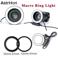 AstrHori Macro Ring Light 7 Adapter Rings 67mm-62mm Camera shooting Led Light 