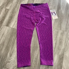 Active Life Capri Leggings Size Small Purple Print Reversible NWT