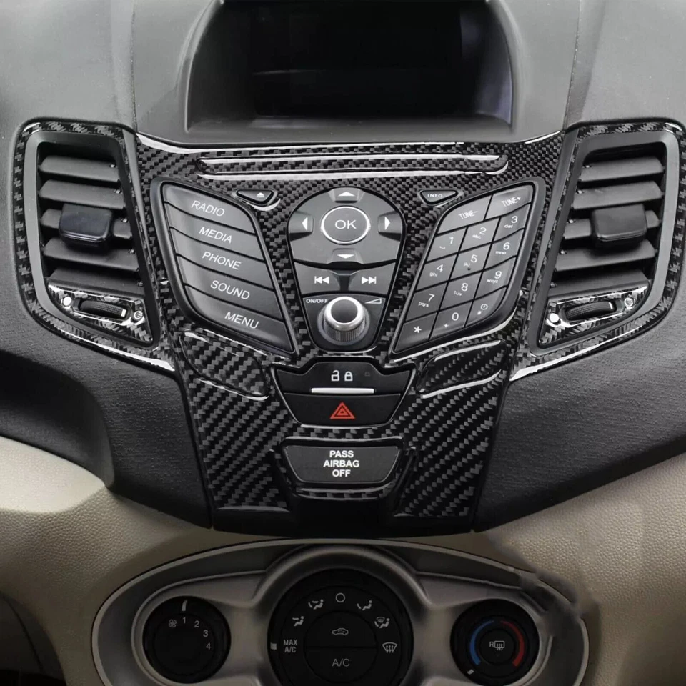 Kits completos de cubierta interior de fibra de carbono real de 72 piezas para Ford Fiesta 2011-2019 Foto 3 de 4