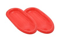 Superio 36" Red Toboggan Snow Sled for Kids, Durable Plastic Slider 2 Pack