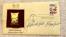 JAKE LAMOTTA SIGNED RAGING BULL ROBERTO CLEMENTE STAMP JSA COA