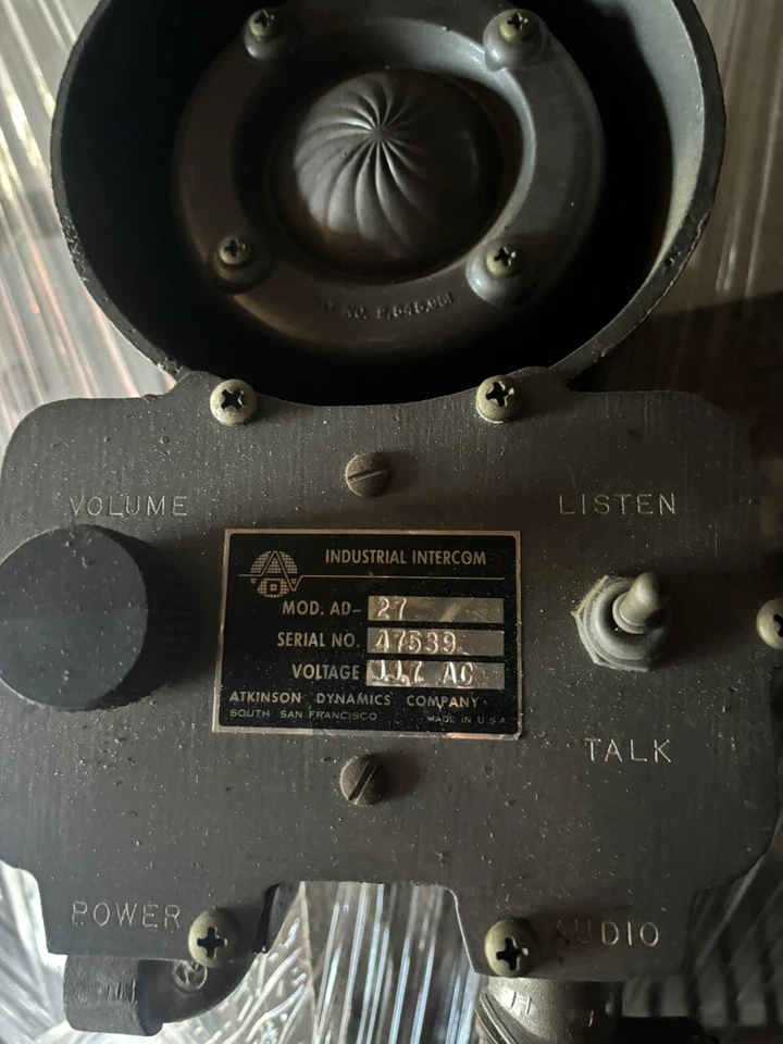 Atkinson Dynamics AD-27 Intercom USED - Image 3 of 4