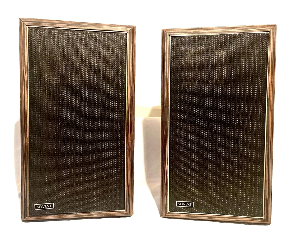 Original Large Advent Speakers New Ebony Veneer eBay