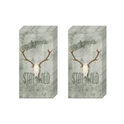 Papiertaschentaschentücher Stay Wild Deer Schädel 21 cm sq 4-lagig 2 Packungen