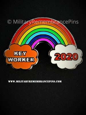 Key Workers Rainbow 2020 Support Anstecknadel (C206)