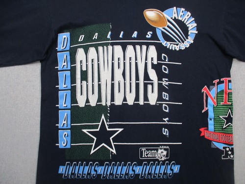 T-shirt Dallas Cowboys 1992 VINTAGE PUNTO SINGOLO AOP Salem uomo taglia XL - Foto 2 di 13