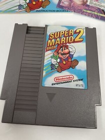 Super Mario Bros 2 Nintendo NES CIB Complete W/ Manual, Insert, Cover WHITE SEAL